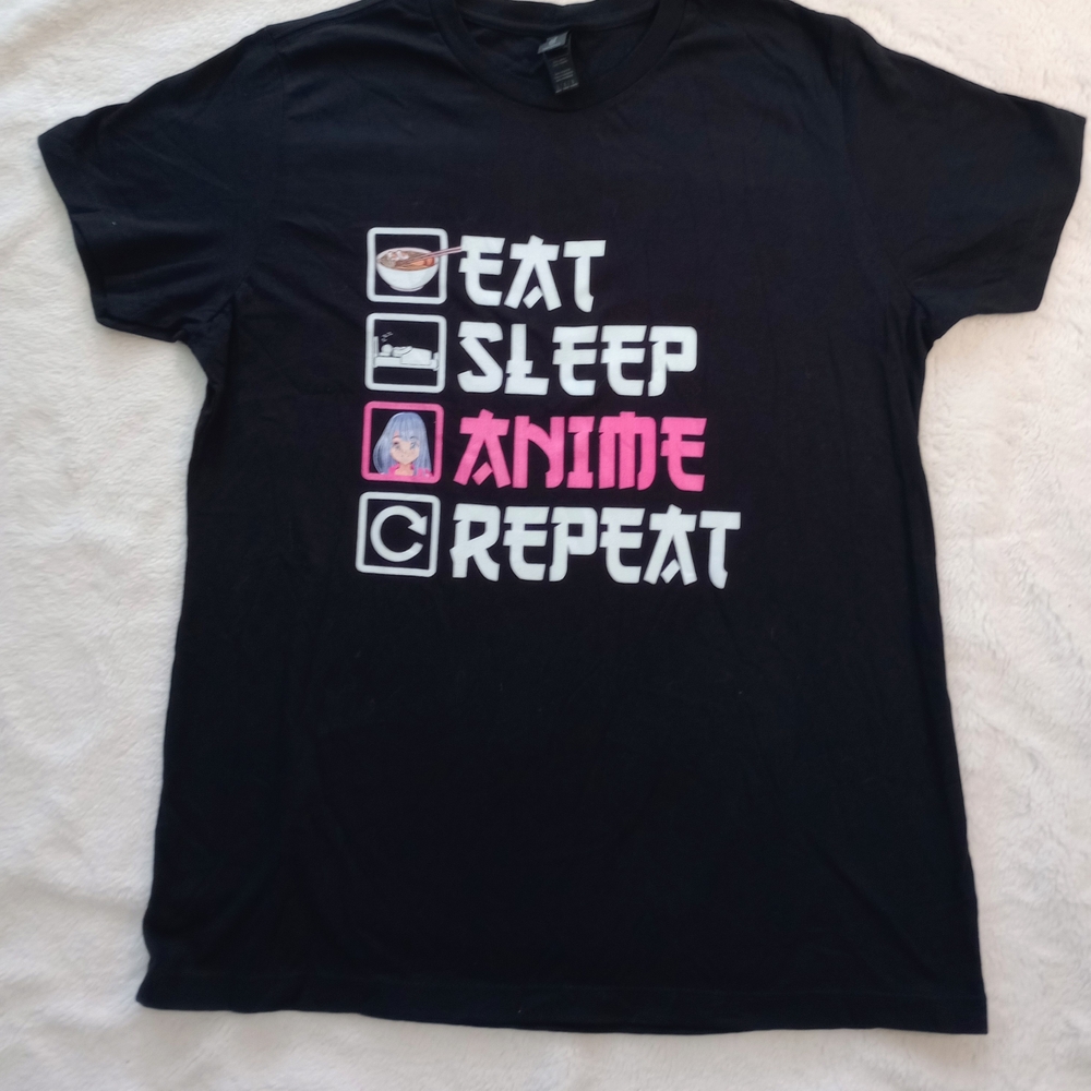 Black Anime Graphic T-Shirt